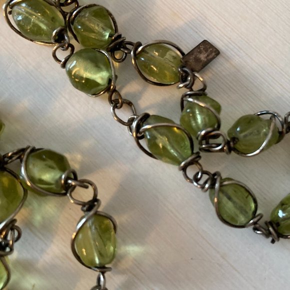 The Work Connection - Green Glass Long Necklace - Picture 2 of 7